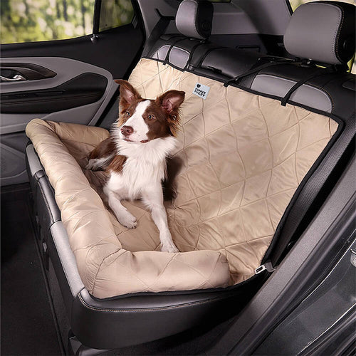 Convertible Dog Bed Car Seat Cover Cream Khaki Standard