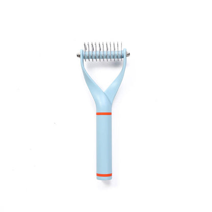 Double-Sided Pet Dematting Comb Rake