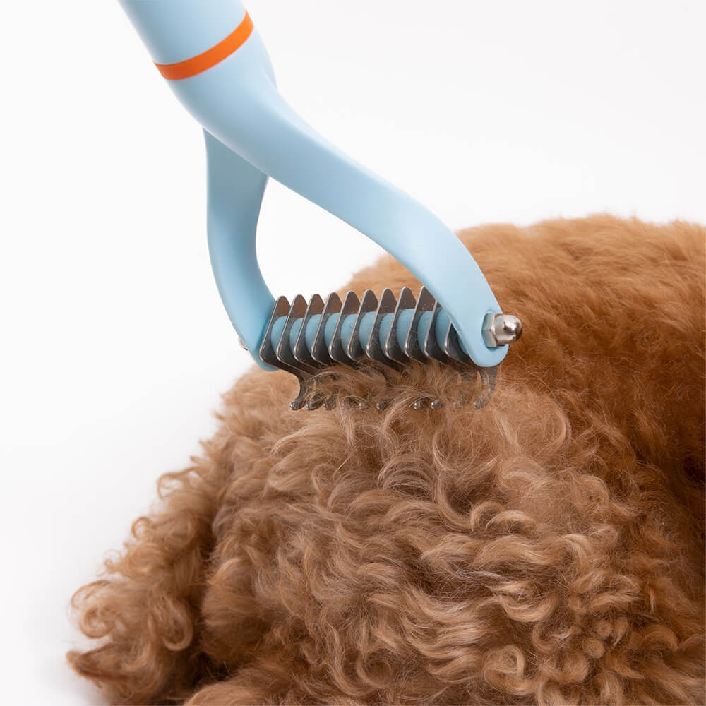 Double-Sided Pet Dematting Comb Rake Black S