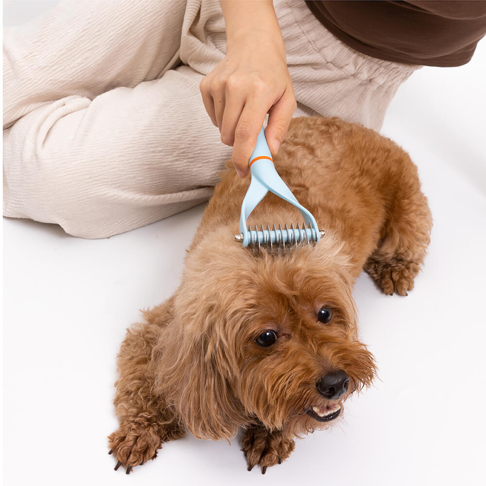Double-Sided Pet Dematting Comb Rake