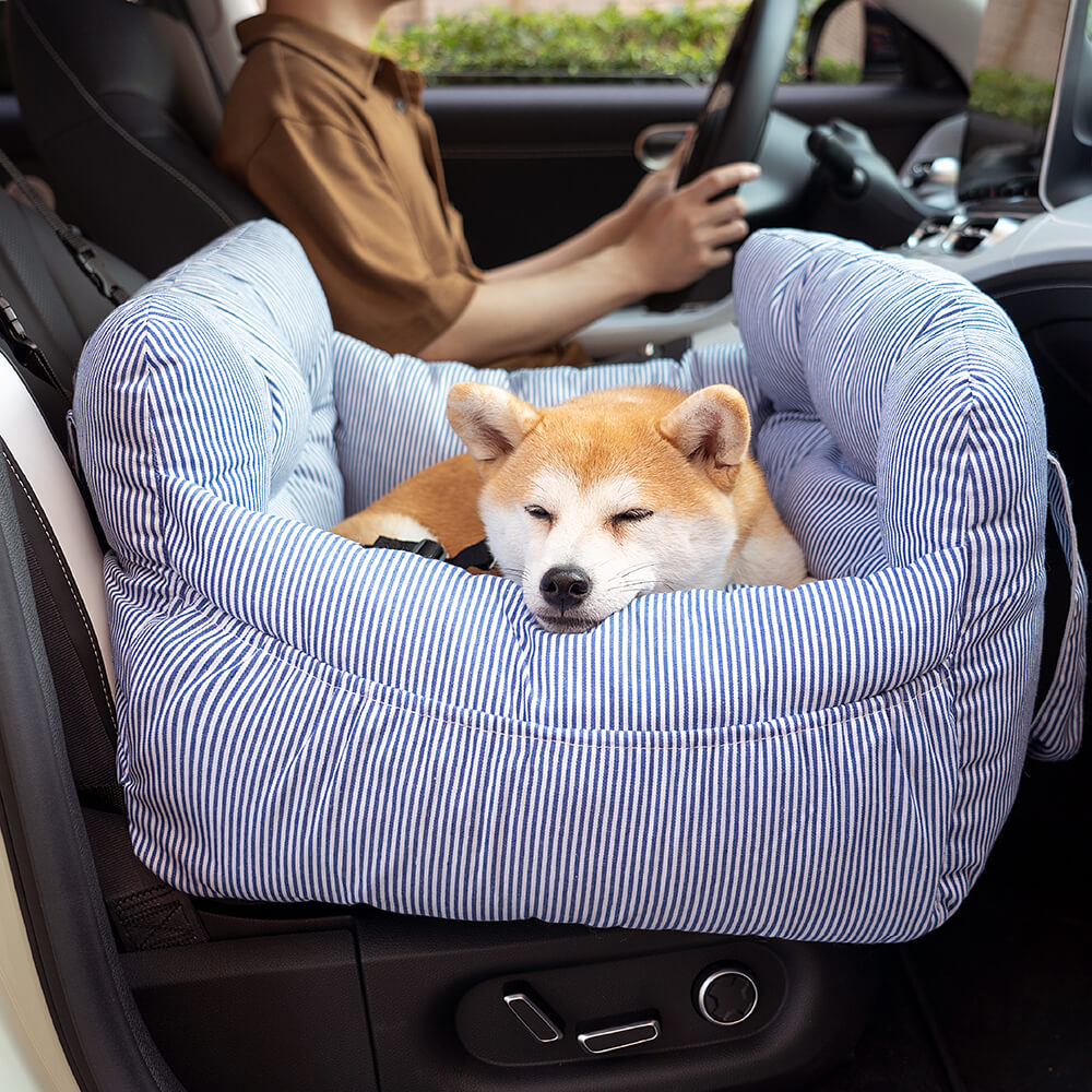 Portable Bolster Dog Car Seat Bed for Road Trips
