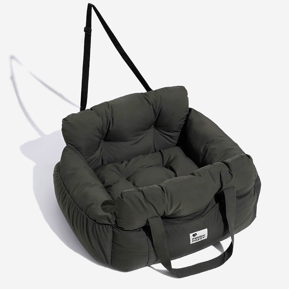 Portable Bolster Dog Car Seat Bed for Road Trips