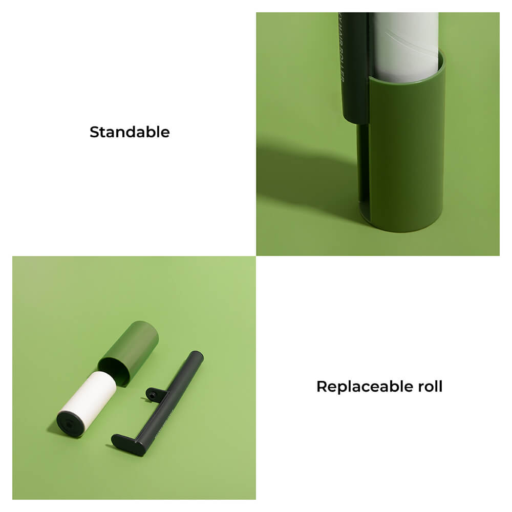 Vertical Pet Hair Lint Roller Yellow