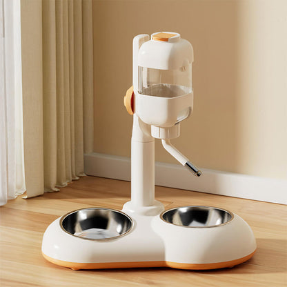 Pet Feeding Station with Food Dispenser and Waterer