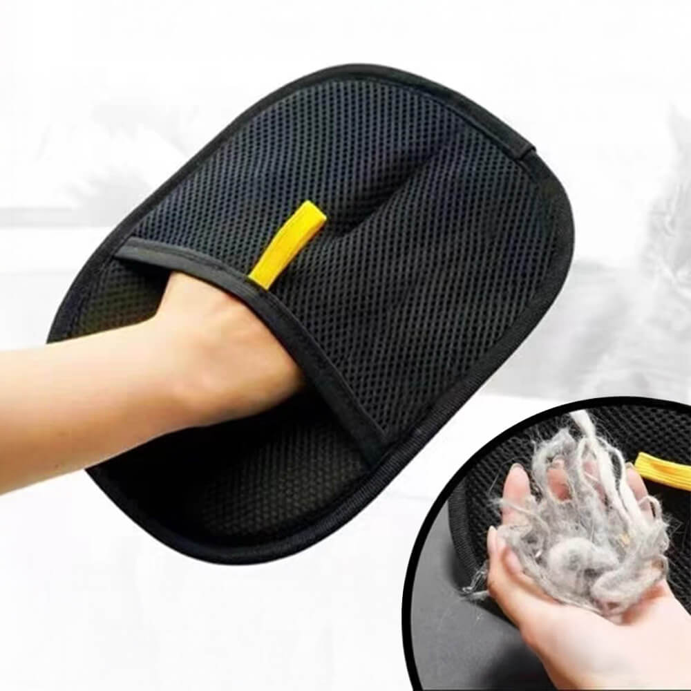 Dual-Sided Pet Hair Removal Glove Black