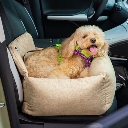 Washable Bolster Dog Back Seat Bed Blue Full