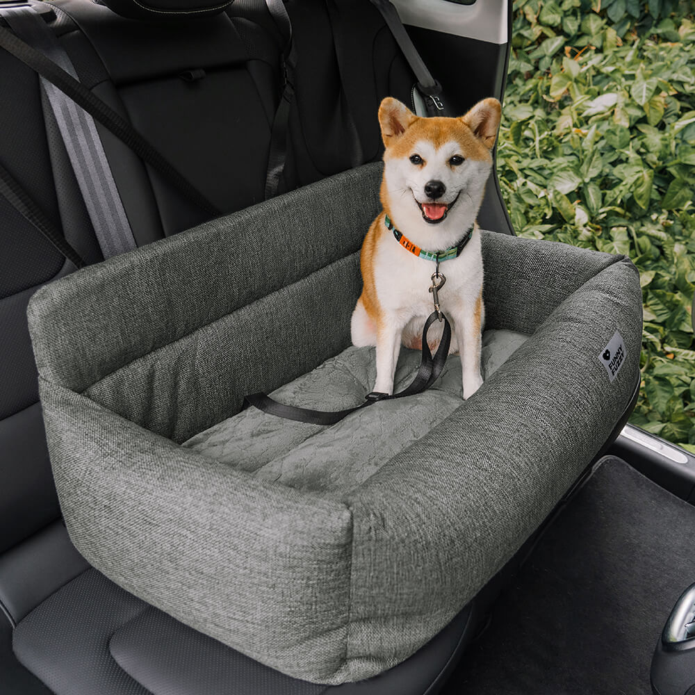 Washable Bolster Dog Back Seat Bed Blue Two seat