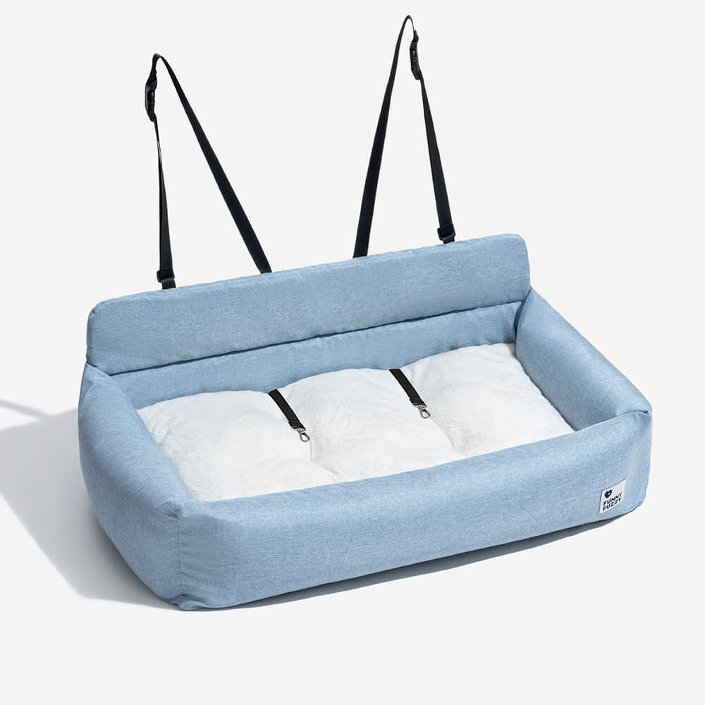 Washable Bolster Dog Back Seat Bed