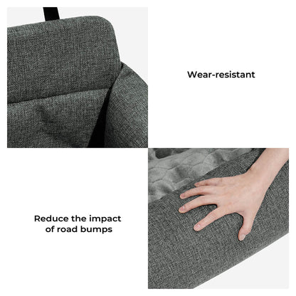 Washable Bolster Dog Back Seat Bed Khaki Single seat