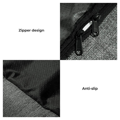 Washable Bolster Dog Back Seat Bed Charcoal Gray Full