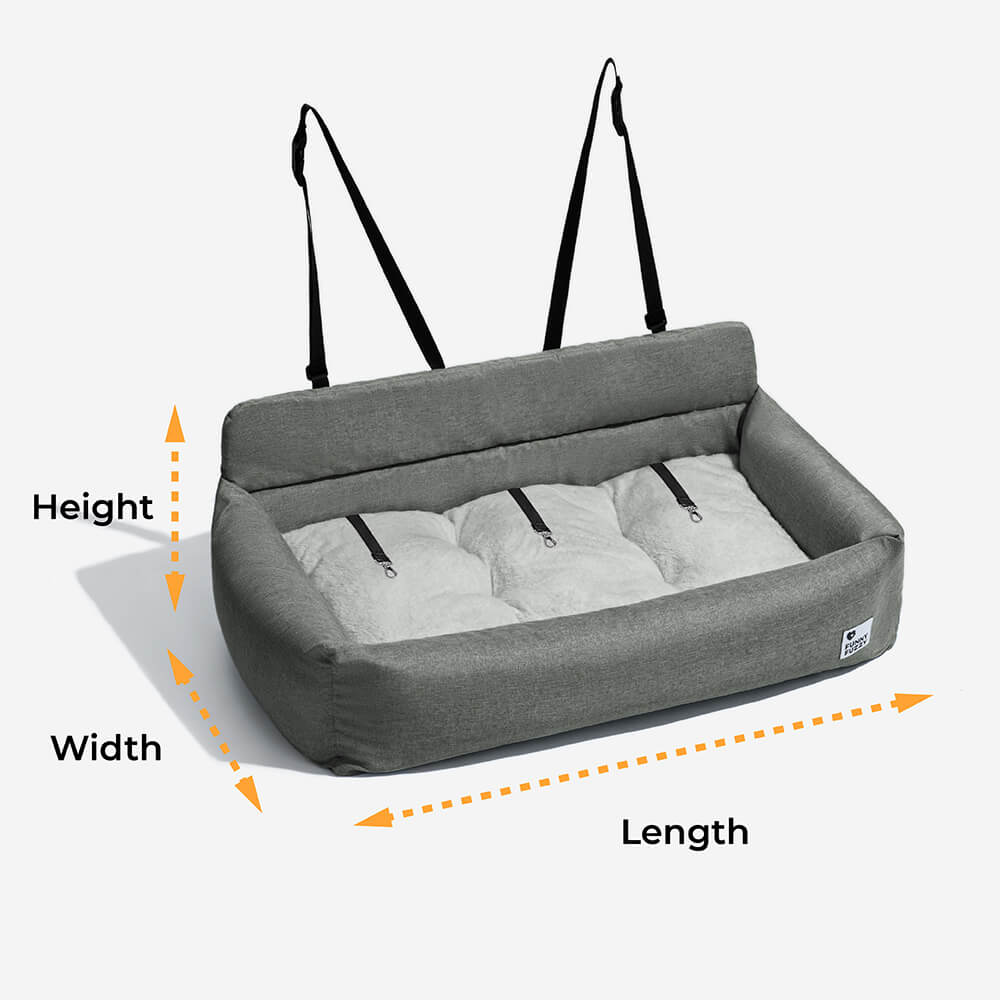 Washable Bolster Dog Back Seat Bed