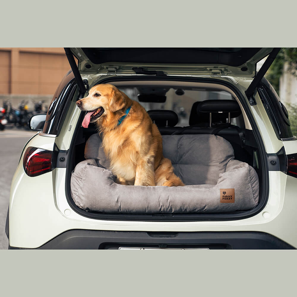 Bolster Dog Back Seat Bed for Medium and Large Dogs Basic-Khaki JUMBO