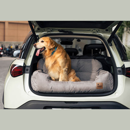 Bolster Dog Back Seat Bed for Medium and Large Dogs Basic-Khaki JUMBO