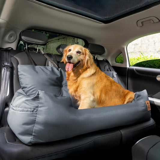 Waterproof Bolster Dog Back Seat Bed Waterproof Pro-Charcoal Grey Standard
