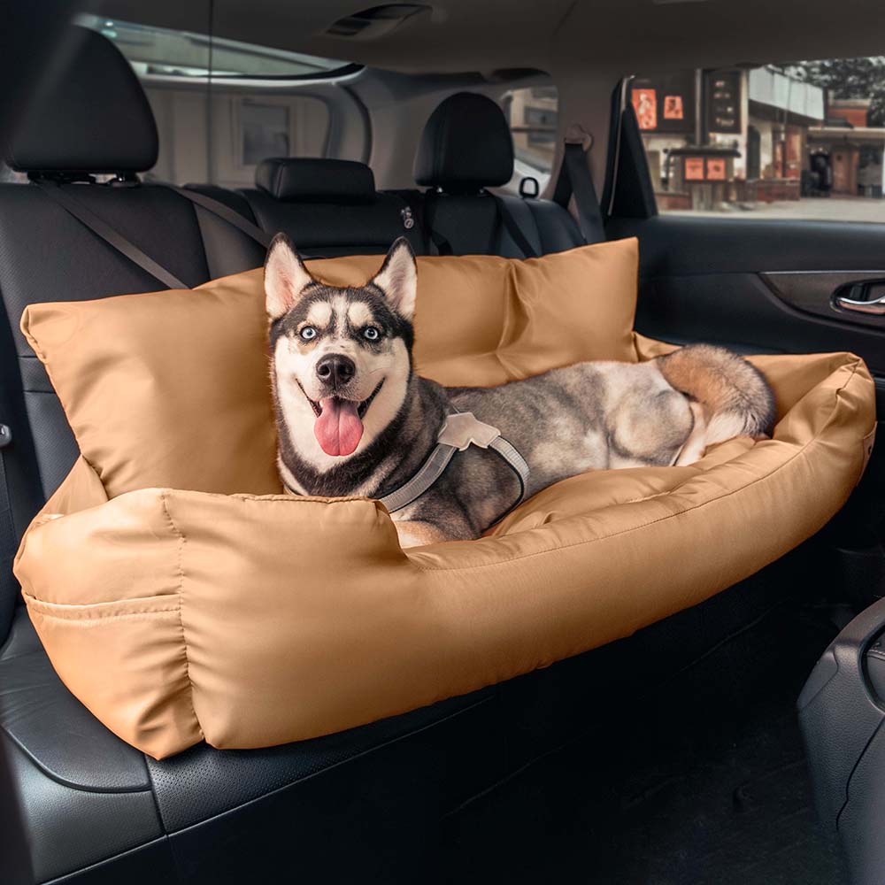 Waterproof Bolster Dog Back Seat Bed