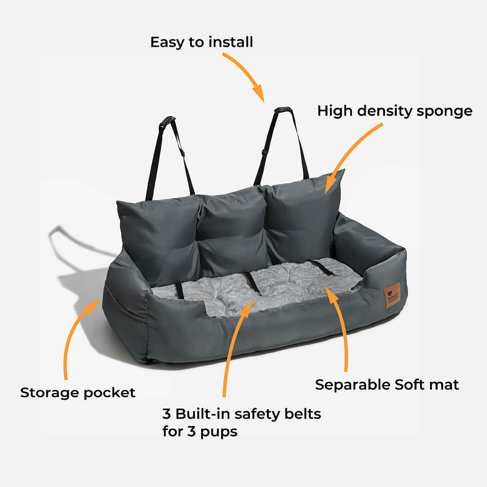 Waterproof Bolster Dog Back Seat Bed Waterproof Pro-Olive Green Standard