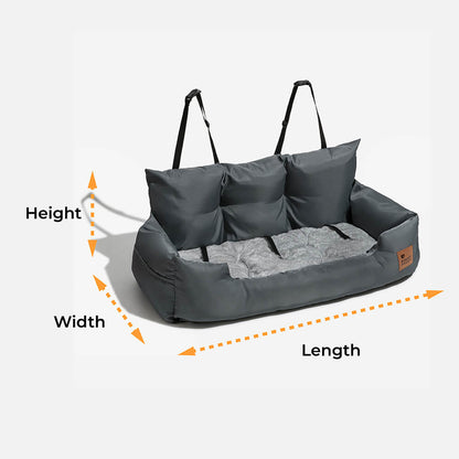 Waterproof Bolster Dog Back Seat Bed