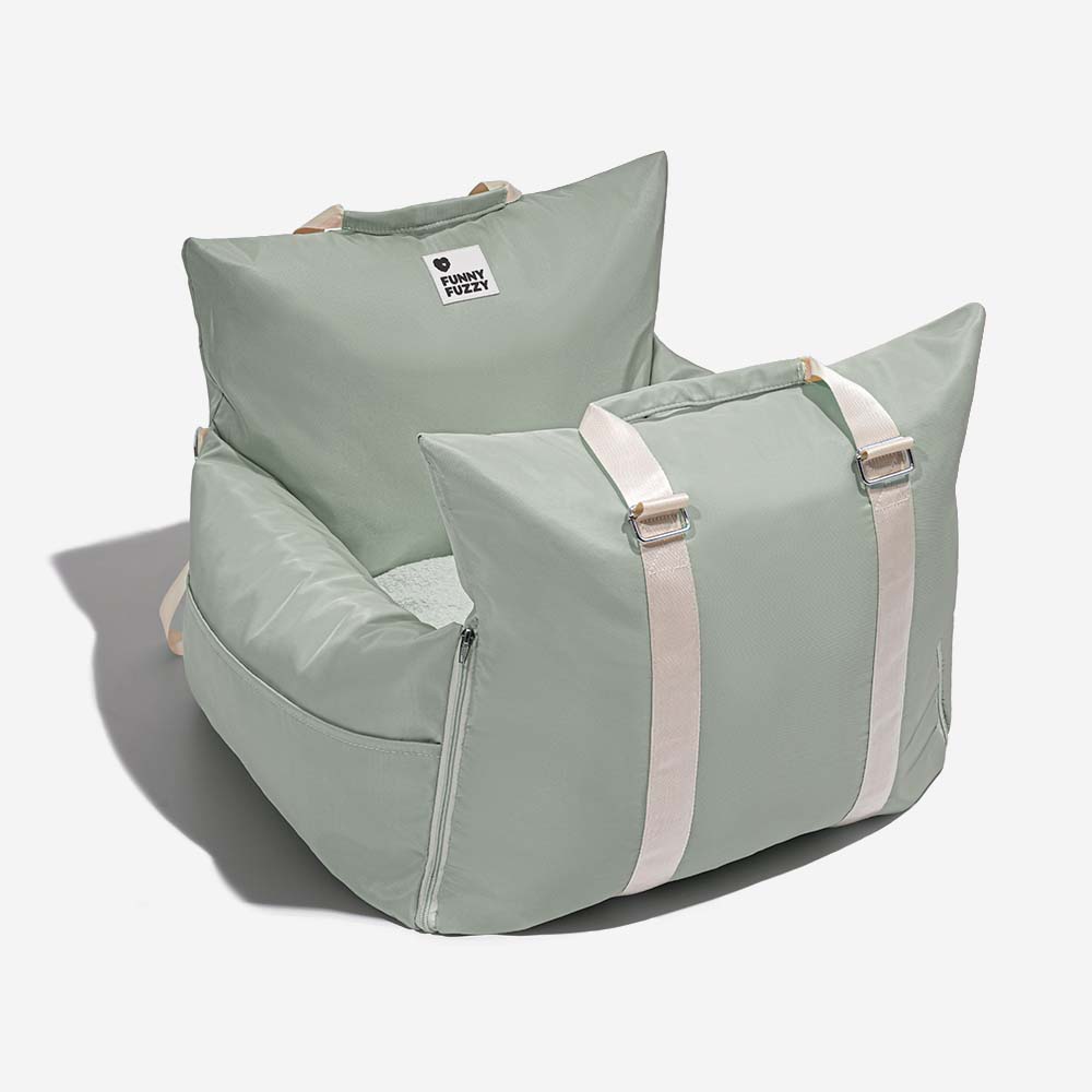ISOFIX Dog Car Seat Bed with LATCH Anchor System Dark Green Single Seat