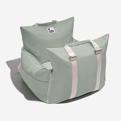 ISOFIX Dog Car Seat Bed with LATCH Anchor System Dark Green Single Seat
