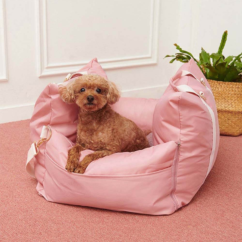 Waterproof Dog Car Seat Bed with Bolstered Sides
