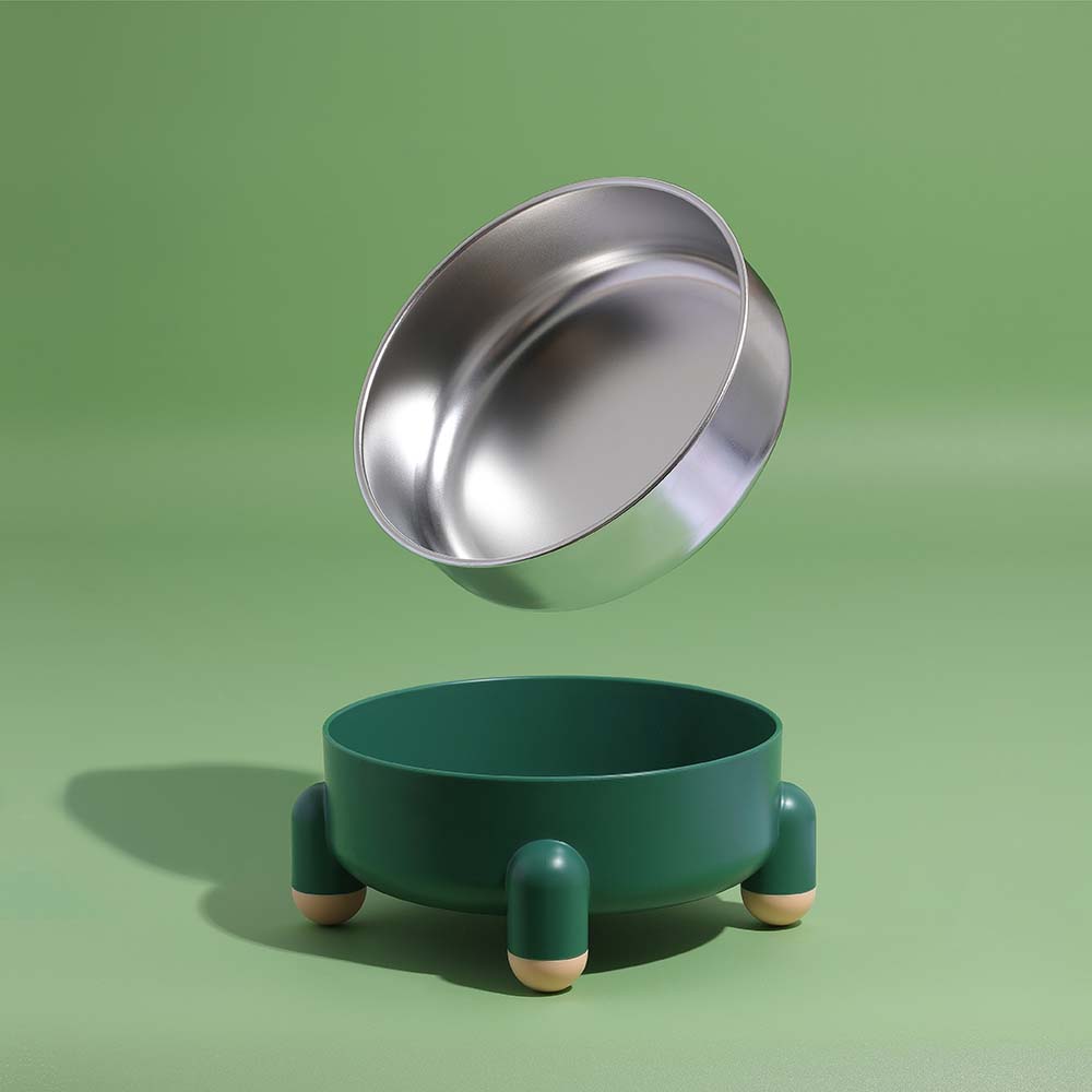 Tetrapod Elevated Dog Bowl Pink