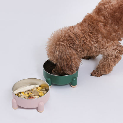 Tetrapod Elevated Dog Bowl White