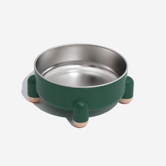 Tetrapod Elevated Dog Bowl Green