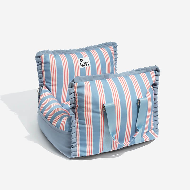 Vintage Plaid Dog Car Seat Bed