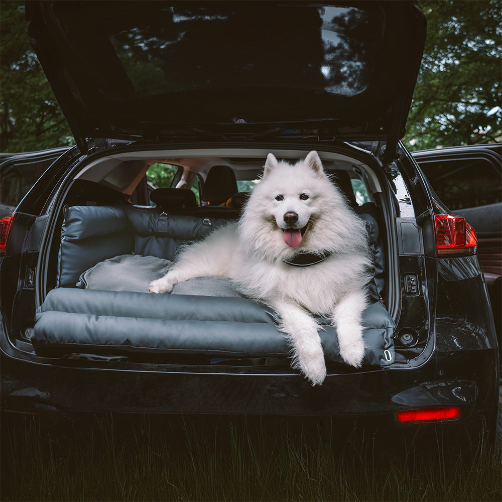 Deluxe Faux Leather Dog Car Booster Seat Bed