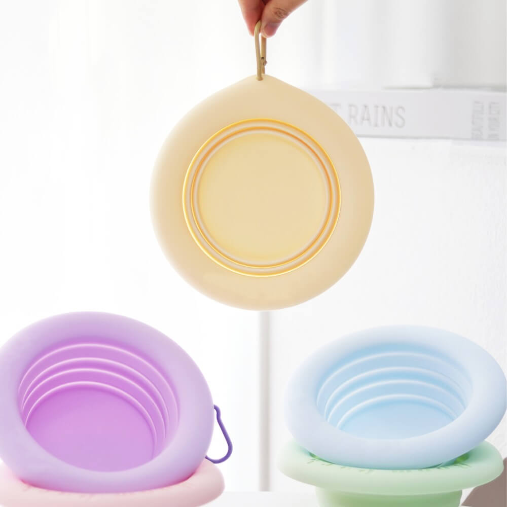 Portable Collapsible Silicone Pet Bowl Yellow