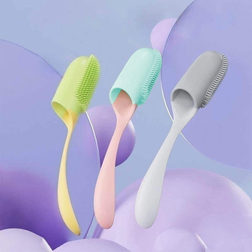 Pet Finger Toothbrush for Teeth Cleaning Pink
