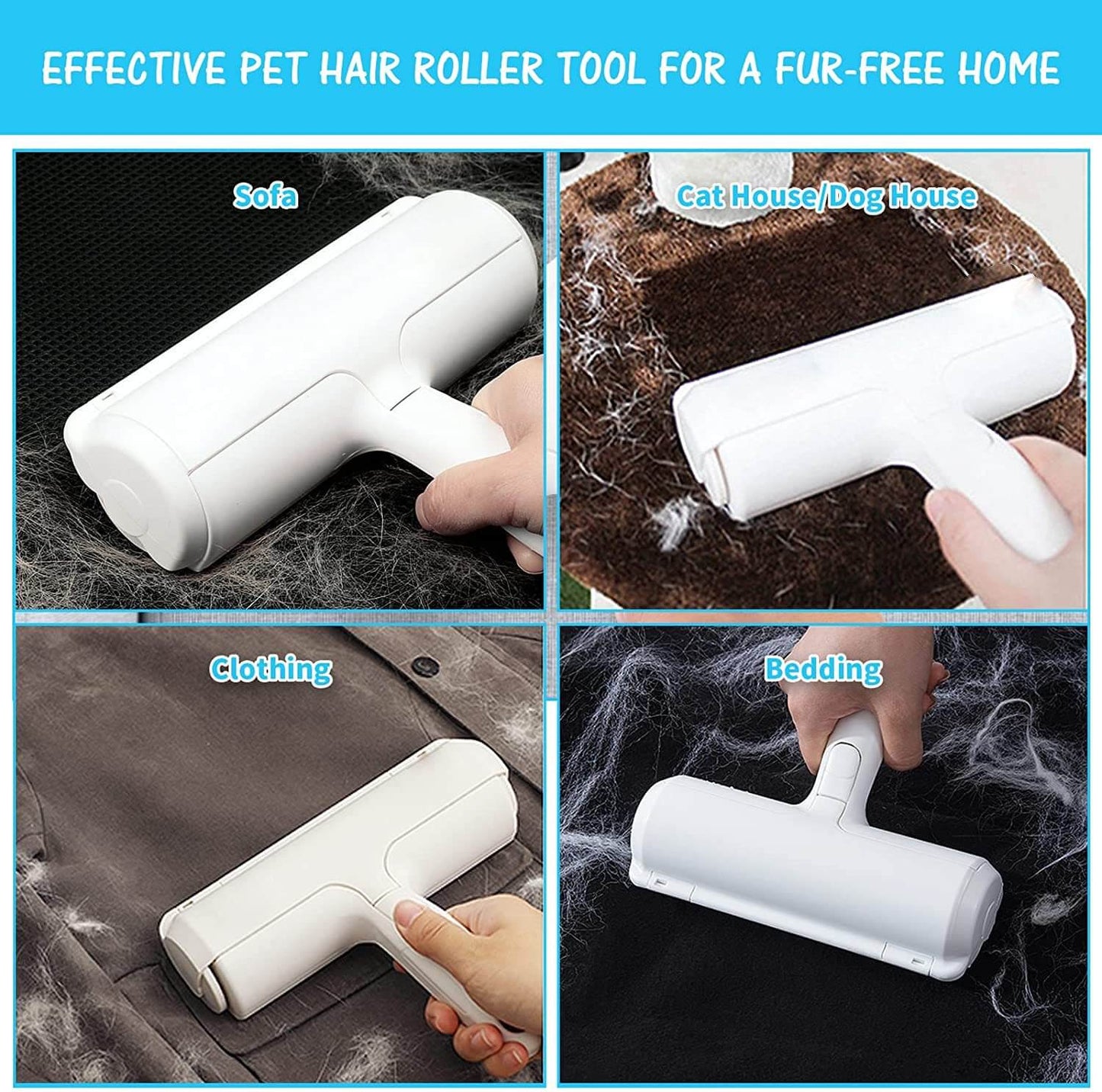 Reusable Pet Hair Remover Roller for Furniture