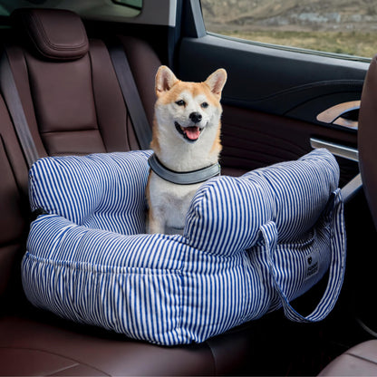 Portable Bolster Dog Car Seat Bed for Road Trips