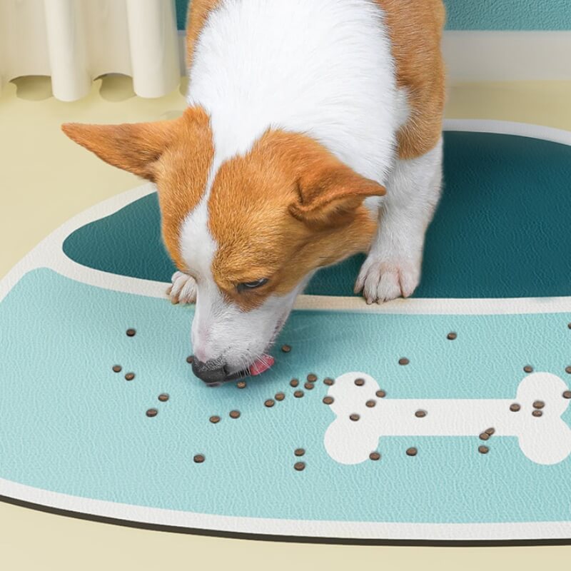 Quick-Dry Non-Slip Pet Feeding Mat Brown M