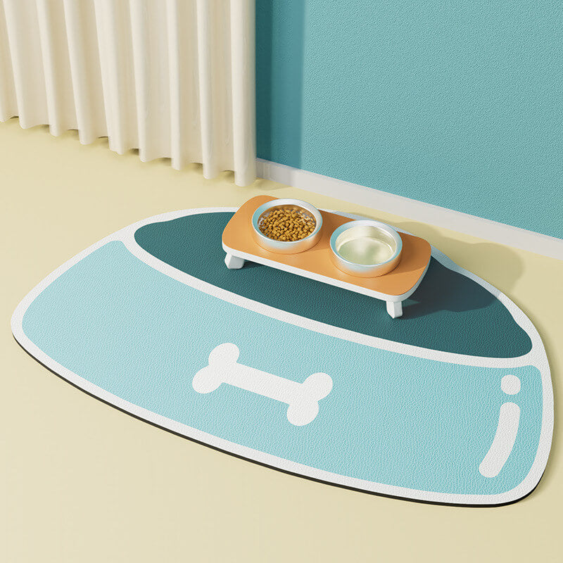 Quick-Dry Non-Slip Pet Feeding Mat Pink S