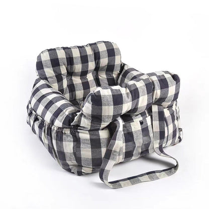Portable Bolster Dog Car Seat Bed for Road Trips