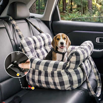 Portable ISOFIX Dog Car Seat Bed with LATCH Anchors