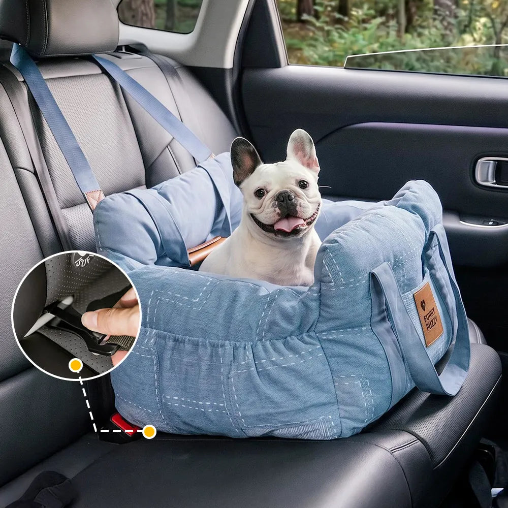 Portable ISOFIX Dog Car Seat Bed with LATCH Anchors