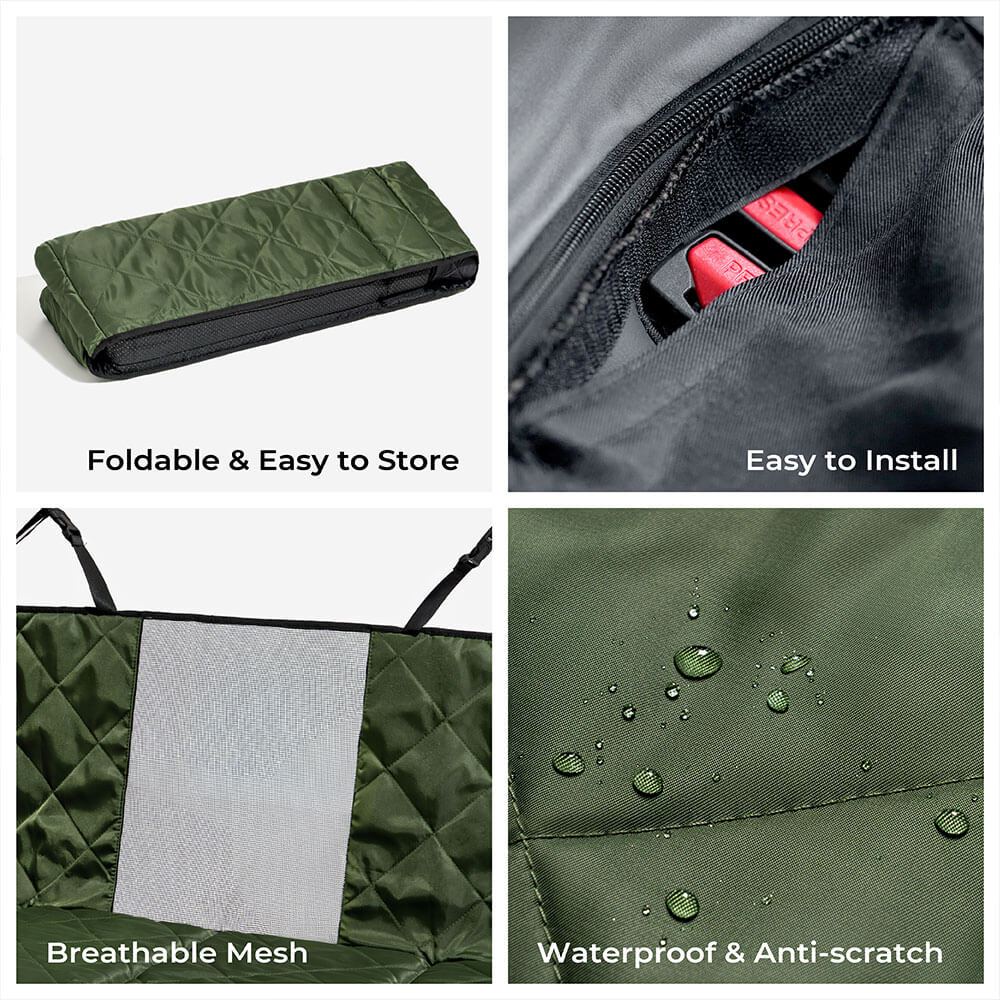 Folding Waterproof Dog Back Seat Bed