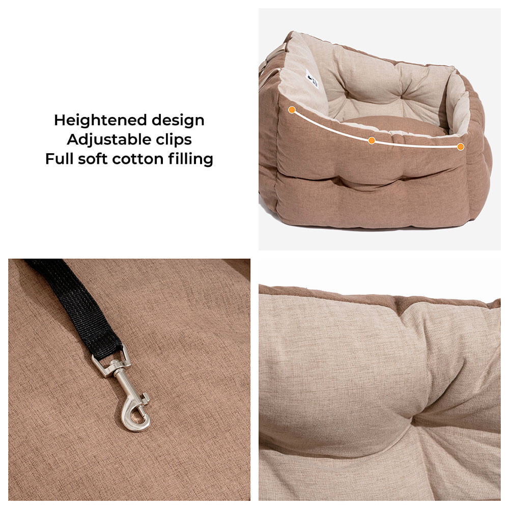 Waterproof Elevated ISOFIX Dog Car Seat Bed