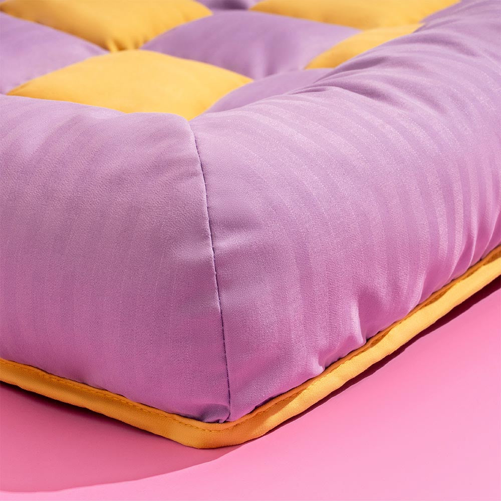 Chessboard Bolster Dog Back Seat Bed