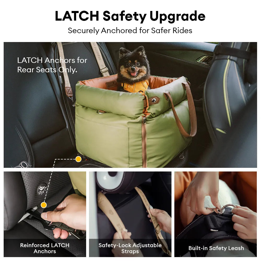LATCH-Compatible Dog Car Seat with ISOFIX Anchors Abyss Blue