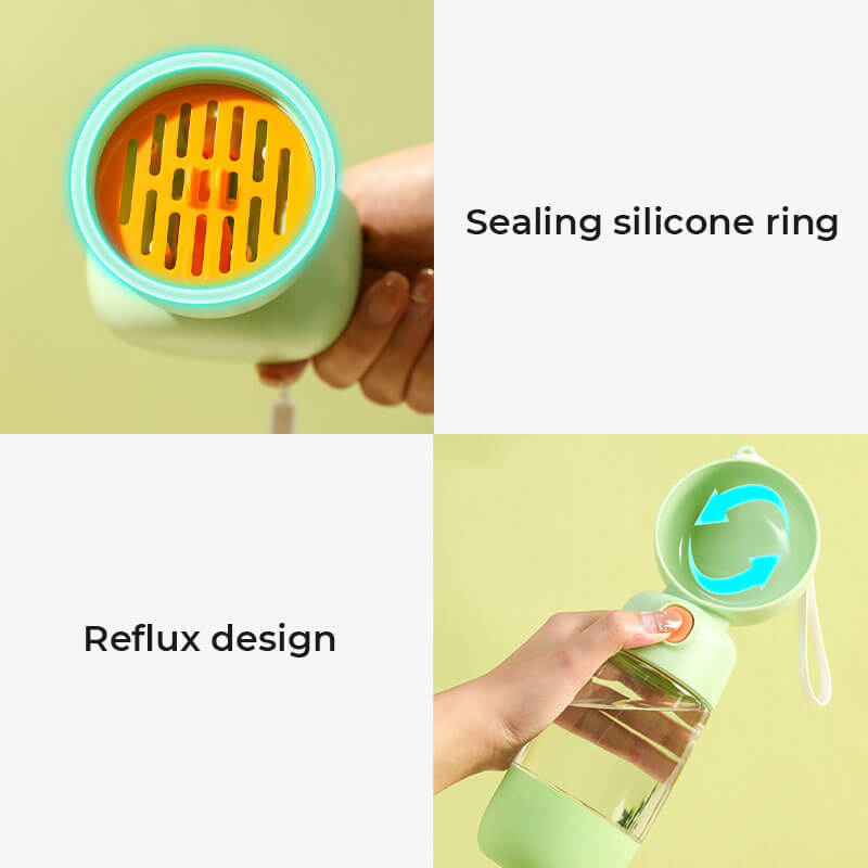 2-in-1 Portable Dog Water Bottle with Food Cup