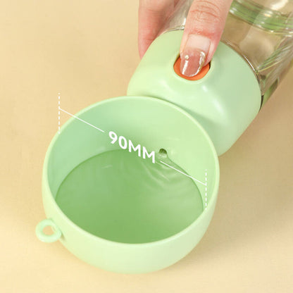 2-in-1 Portable Dog Water Bottle with Food Cup