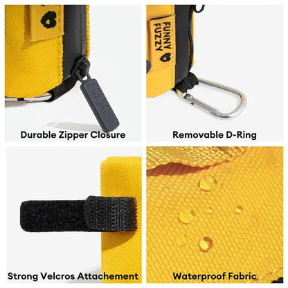 Waterproof Leash-Attach Poop Bag Dispenser Gray
