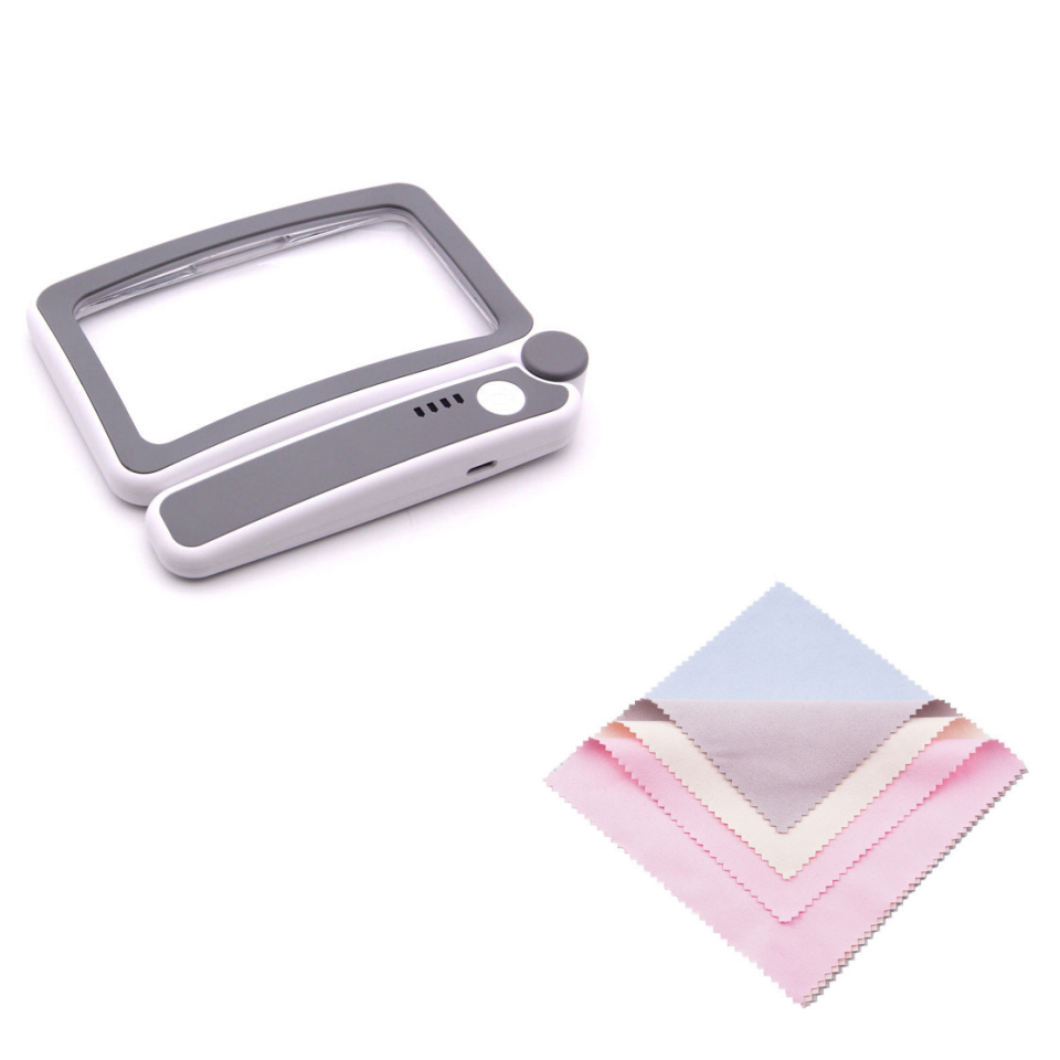 Folding Handheld Magnifying Glass with Light for Reading