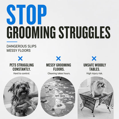 ❄️Summerfresh 60% OFF!🐾 Foldable Grooming Station for Small Dogs and Cats – Handy Trimming Table for Nail Clipping, Washing & Brushing